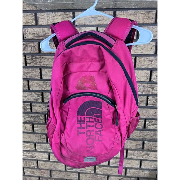 The North Face Haystack Backpack w/ Laptop Sleeve &‎ Multiple Pockets Pink - Picture 1 of 4